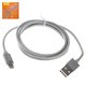 USB кабель Hoco U40A, USB тип-A, micro-USB тип-B, 100 см, 2 A, серый