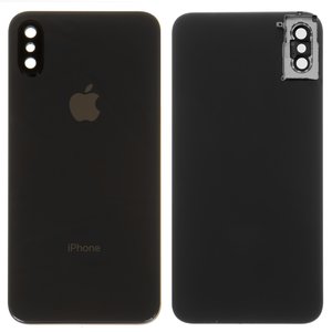 Задняя панель корпуса для iPhone XS, черная, со стеклом камеры, small hole