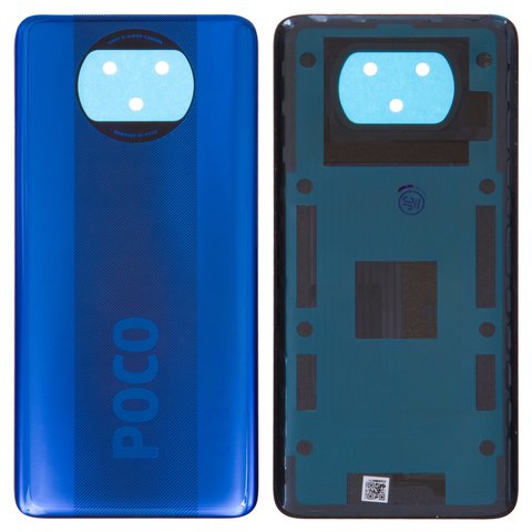 Задняя панель корпуса для Xiaomi Poco X3, синяя, MZB07Z0IN, MZB07Z1IN, MZB07Z2IN, MZB07Z3IN, MZB07Z4IN, MZB9965IN, M2007J20CI