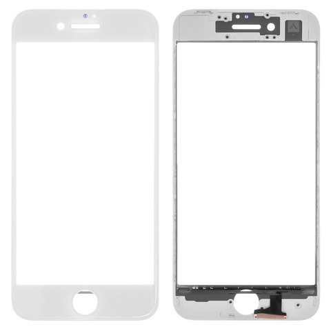 Сенсорний екран для iPhone 8, з рамкою, з ОСА плівкою, білий, Copy