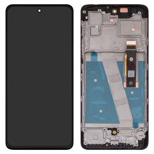 Дисплей для Motorola Moto G72 XT2255, чорний, з рамкою, Original PRC 
