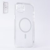 Чохол MagSafe Full Camera для iPhone 14 Plus, прозорий, магнітний, силікон, із захистом камери