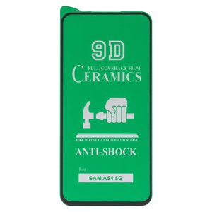 Захисна плівка Ceramics для Samsung A546 Galaxy A54 5G, чорна, сумісне з чохлом, Full Glue, шар клею нанесений по всій поверхні