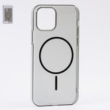 Чохол Fully-PC MagSafe для iPhone 12, чорний, прозорий, магнітний, пластик