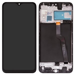 Дисплей для Samsung A105 Galaxy A10, черный, с рамкой, High Copy