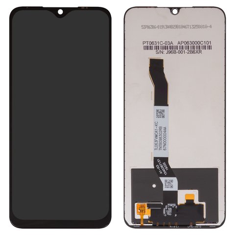 Дисплей для Xiaomi Redmi Note 8 2021 , чорний, без логотипа, без рамки, Оригінал переклеєне скло 