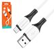 USB кабель Borofone BX79, USB тип-A, micro-USB тип-B, 100 см, 2,4 А, білий, силіконовий, #6974443384772