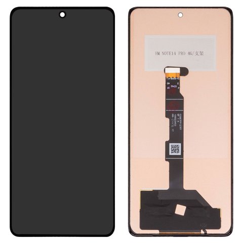 Дисплей для Xiaomi Redmi Note 14 Pro 4G, чорний, без рамки, Сopy, TFT  24116RACCG