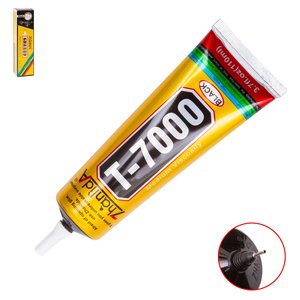 Клей герметик Zhanlida T7000, для приклеивания тачскрина, дисплея, 110 мл, черный