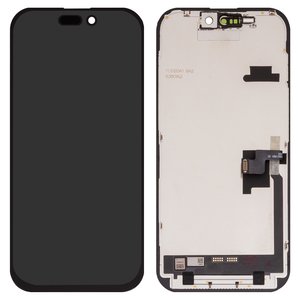 Дисплей для iPhone 16 Pro, черный, с рамкой, Copy, без упаковки, TFT , ZY, IN CELL HD+