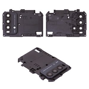 Скло камери для Xiaomi Redmi 9T, чорне, з рамкою, carbon Gray, J19S, M2010J19SG, M2010J19SY