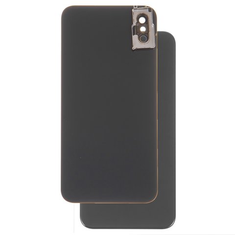 Housing Back Cover compatible with iPhone X, black, with camera lens, small hole 