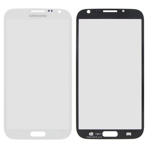 Vidrio de carcasa puede usarse con Samsung N7100 Note 2, 2.5D, blanco
