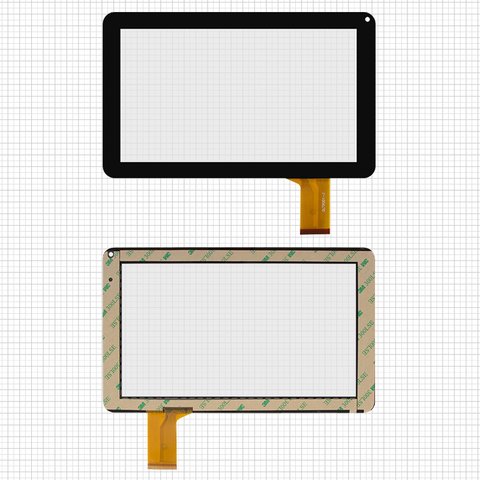 Сенсорный экран для China Tablet PC 9"; Allwinner A13 Q9; Impression ImPAD 9213; Uni Pad DR UDP05A, черный, 233 мм, 50 pin, 141 мм, емкостный, 9", #QLT9001 J MF 289 090F MF 289 090F 3 MF 587 090F FPCDH 0901A1 FPC03 2 YDT1143 A2 C141232E1 DRFPC188T V1.0 HS1245 0926A1 HN