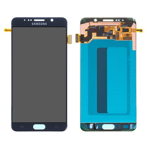 Pantalla LCD puede usarse con Samsung N9200 Galaxy Note 5, N920C Galaxy Note 5, N920F Galaxy Note 5, azul, sin marco, Original PRC , original glass