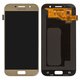 LCD compatible with Samsung A520 Galaxy A5 (2017), (golden, without frame, original (change glass) )