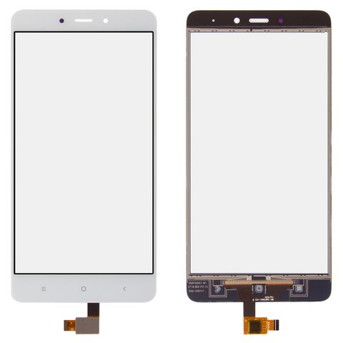 Cristal táctil puede usarse con Xiaomi Redmi Note 4, blanco