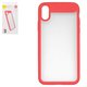 Case Baseus compatible with iPhone X, (red, transparent, silicone, glass) #ARAPIPHX-SB09