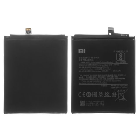 Batería BM3K puede usarse con Xiaomi Mi Mix 3, Li Polymer, 3.85 V, 3200 mAh, Original PRC , M1810E5A