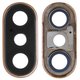 Camera Lens compatible with iPhone XS Max, (golden, with frames)