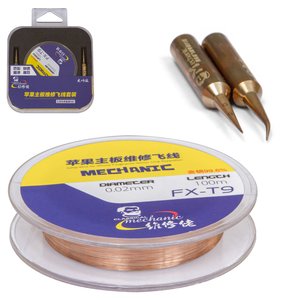 Alambre para restablecer pistas Mechanic FX T9, de cobre, 0.02 mm, 100 m
