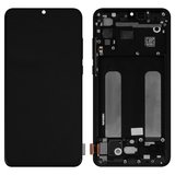Дисплей для Xiaomi Mi 9 Lite, Mi CC9, черный, с рамкой, Оригинал (переклеено стекло), M1904F3BG