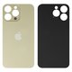 Housing Back Cover compatible with iPhone 14 Pro, (golden, need to remove the camera glass, small hole)