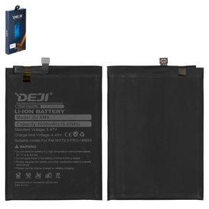 Battery Deji BN53 compatible with Xiaomi Poco M2 Pro, Redmi Note 10 Pro, Redmi Note 10 Pro Max, Redmi Note 9 Pro, Redmi Note 9 Pro Max, Li ion, 3.87 V, 5020 mAh 