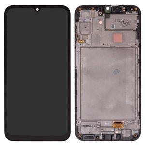 LCD compatible with Samsung A245 Galaxy A24, black, with frame, Original PRC  