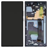 Pantalla LCD puede usarse con Samsung N985F Galaxy Note 20 Ultra, N986B Galaxy Note 20 Ultra 5G, negro, con marco, Original (PRC)