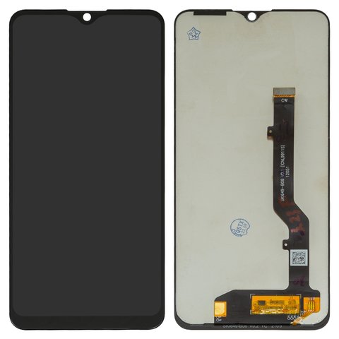 LCD compatible with ZTE Blade A7S 2020 , black, without frame, original change glass  , SKI649 B08 V0.1 