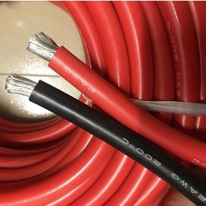 Wire In Silicone Insulation 2AWG, 50 mm², 1 m, black, UL3135 