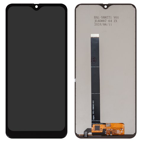 LCD compatible with Blackview A60, A60 Plus, A60 Pro, black, without frame, High Copy, FPC Y88063 