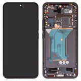 LCD compatible with Xiaomi 14, (black, with frame, Original (PRC), 23127PN0CC, 23127PN0CG)