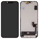 Pantalla LCD puede usarse con iPhone 14, negro, con marco, HC, (OLED), GX OEM hard