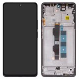 LCD compatible with Xiaomi Poco M6 Pro 4G, Redmi Note 13 Pro 4G, Redmi Note 14S, (black, with frame, Original (PRC))