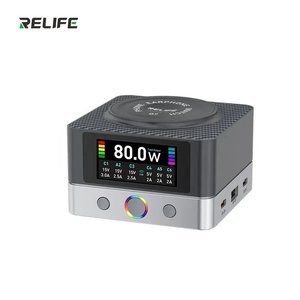 Mains Charger RELIFE Q7, W, Wireless Charge, Quick Charge, 6 outputs 