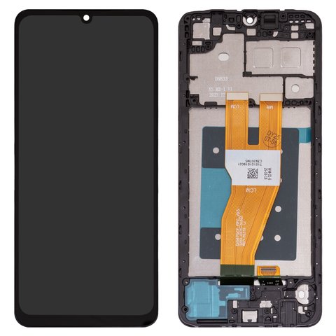 LCD compatible with Samsung A055 Galaxy A05, black, with frame, High Copy 