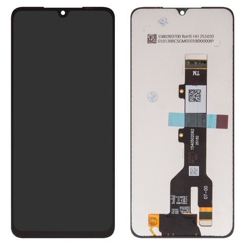 Pantalla LCD puede usarse con Motorola Moto G06, Moto G06 Power, negro, sin marco, Box 