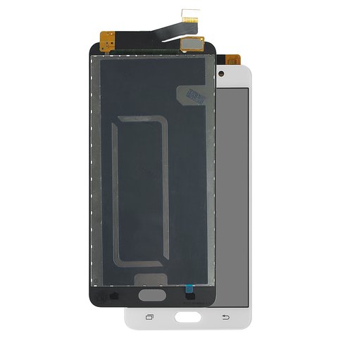 LCD compatible with Samsung G615  Galaxy J7 Max, white, without frame, original change glass 
