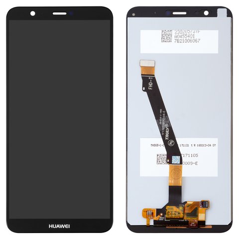LCD compatible with Huawei Enjoy 7s, P Smart, black, Logo Huawei, without frame, Original PRC , FIG L31 FIG LX1 