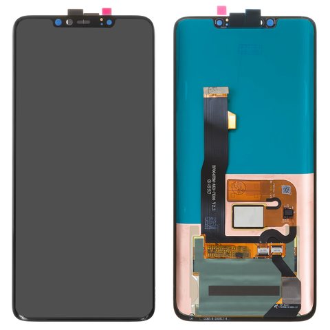 LCD compatible with Huawei Mate 20 Pro, black, without frame, Original PRC , with fingerprint scanner Touch ID , LYA L29 