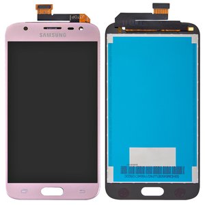 Lcd Compatible With Samsung J330 Galaxy J3 2017 Pink With Touchscreen With Light Adjustable Tft Best Copy Copy Gsmserver