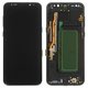 LCD compatible with Samsung G955 Galaxy S8 Plus, (black, with frame, High Copy, (OLED))