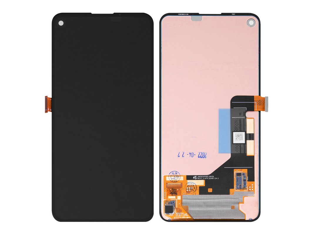 LCD compatible with Google Pixel 5a 5G, (black, without frame