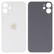 Housing Back Cover compatible with iPhone 12 mini, (white, big hole)