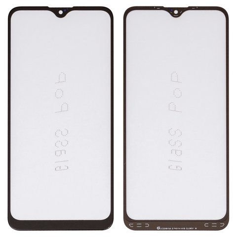 Housing Glass G+OCA PRO compatible with Xiaomi Redmi 8, Redmi 8A, with OCA film, black 