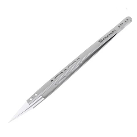 Mounting Tweezers Mechanic SM 11, straight, ceramic, 155 mm