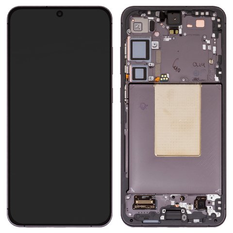LCD compatible with Samsung S926 Galaxy S24 Plus, black, with frame, Original PRC  