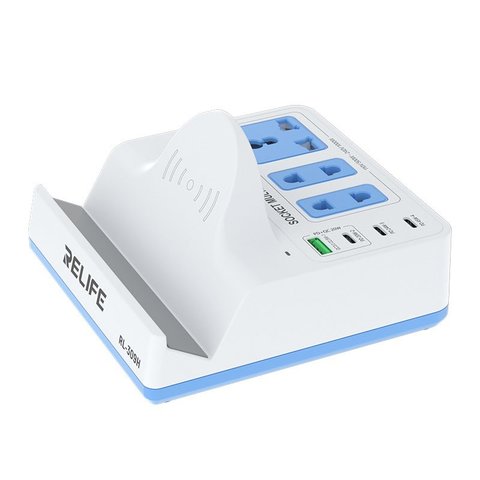 Сетевое зарядное устройство RELIFE RL 309H, 72 Вт, Wireless Charge, Quick Charge, Power Delivery PD , с розеткой, 4 порта